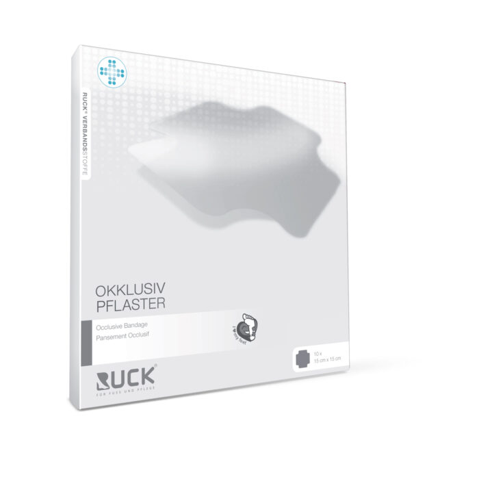 RUCK® oklusiivplaaster lõhenenud kandadele, L x B 15 x 15 cm, 10 tk